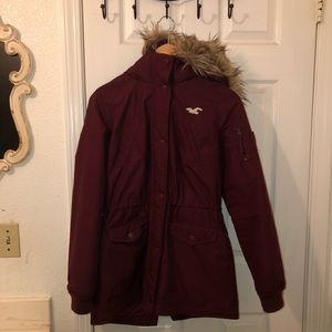 Burgandy All Weather Hollister Jacket